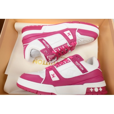 Louis Vuitton Trainer Rose Red Embossed 02