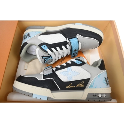Louis Vuitton Trainer strap Denim Black Blue 02