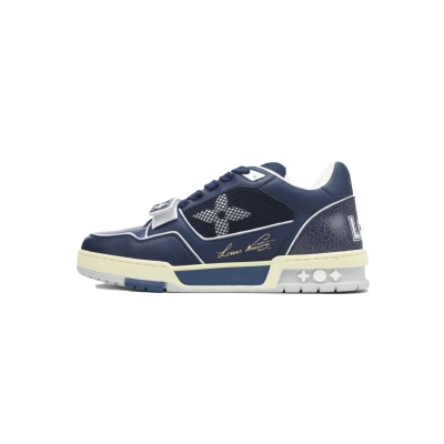 Louis Vuitton Trainer Velcro Strap Dark Blue 01