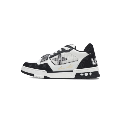 Louis Vuitton Trainer Velcro strap Denim Black 01