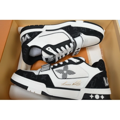 Louis Vuitton Trainer Velcro strap Denim Black 02