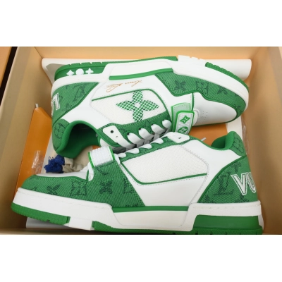 Louis Vuitton Trainer Velcro strap Denim Green 02