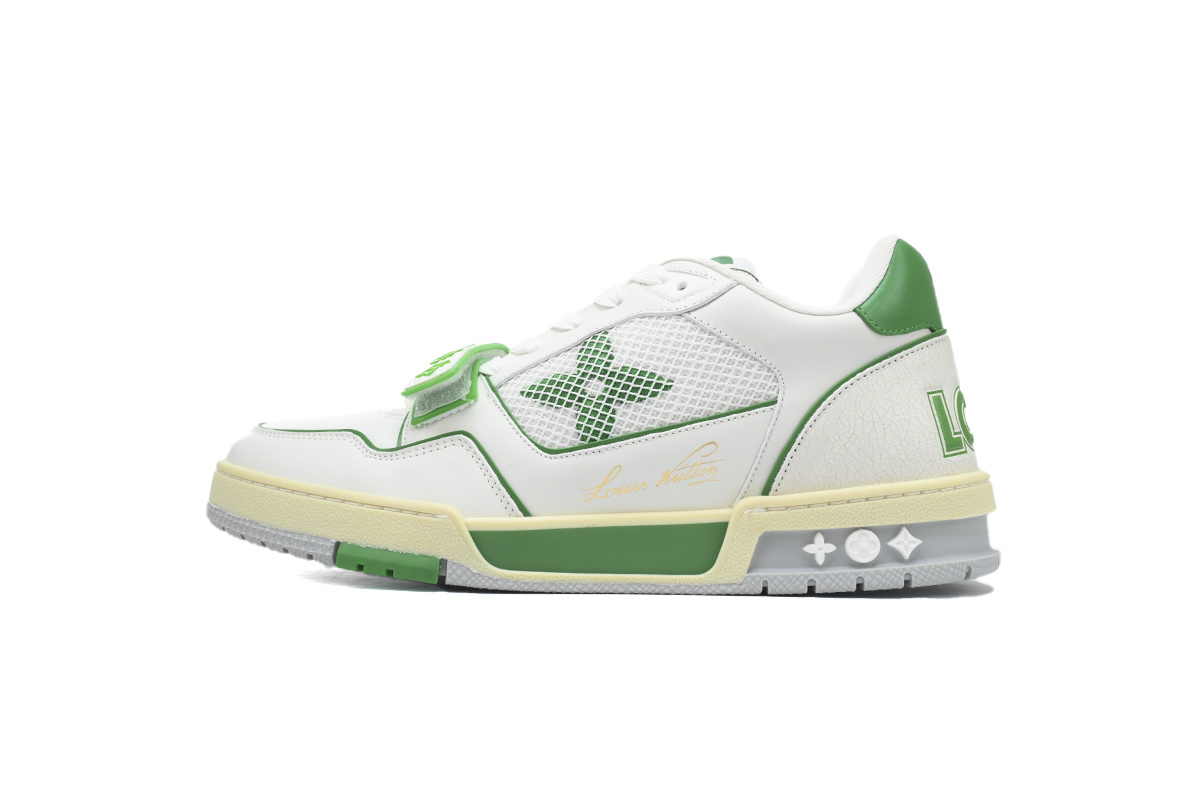 Louis Vuitton Trainer Velcro Strap Green