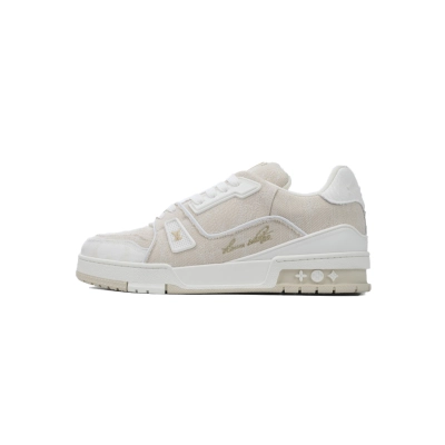 Louis Vuitton Trainer Washed Beige Denim 01