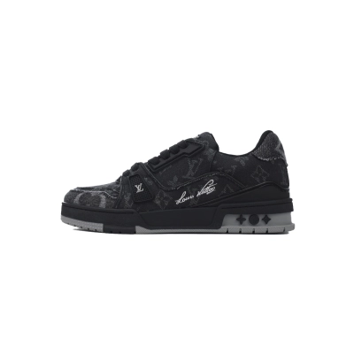 Louis Vuitton Trainer Washed Black Denim 01