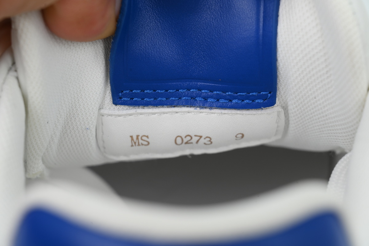 Louis Vuitton Trainer White Blue Leather