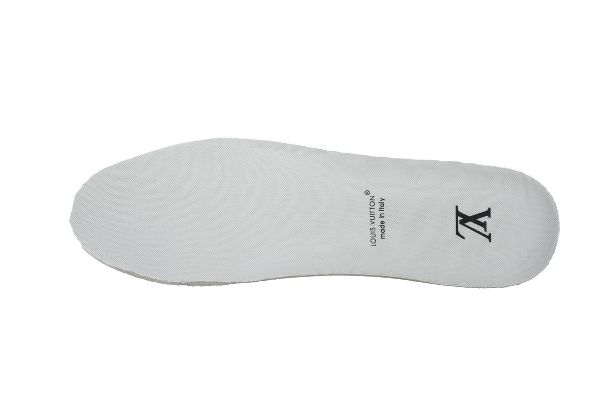 Louis Vuitton Trainer White Green Embossed