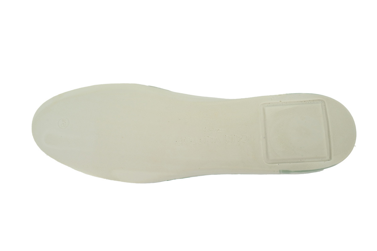 Louis Vuitton Trainer White Green Leather