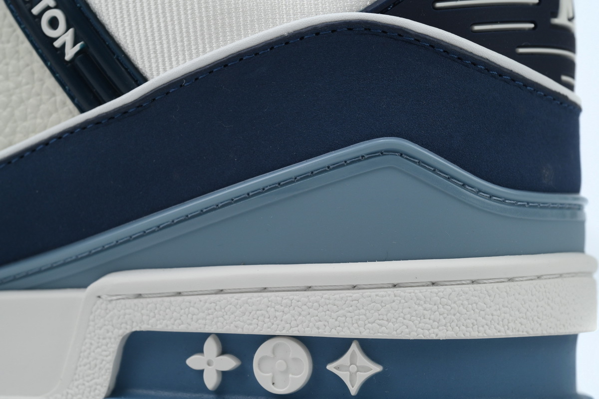 Louis Vuitton Trainer White Navy Blue