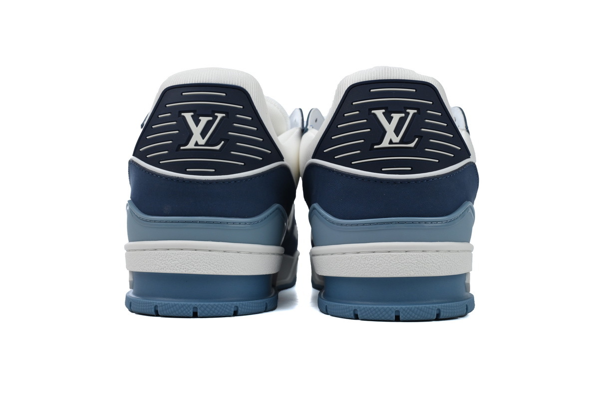Louis Vuitton Trainer White Navy Blue