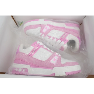 Louis Vuitton Trainer White Pink Denim 02