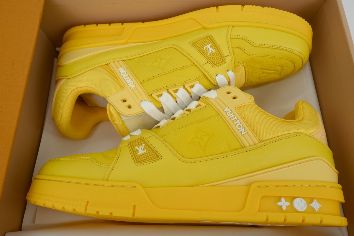 Louis Vuitton Trainer Yellow Embossed
