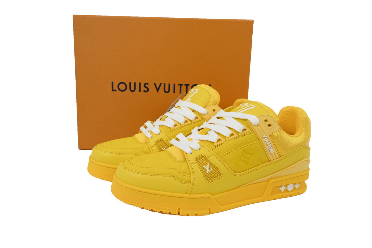 Louis Vuitton Trainer Yellow Embossed