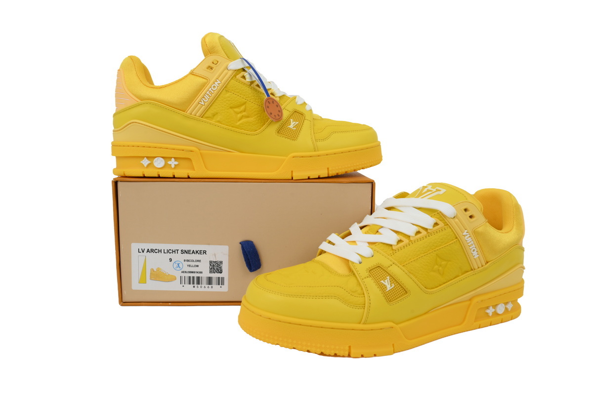Louis Vuitton Trainer Yellow Embossed