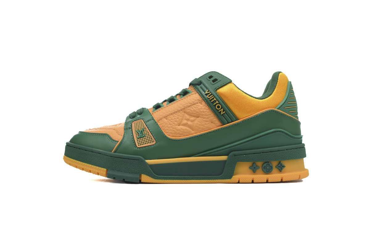 Louis Vuitton Trainer Yellow Green Embossed