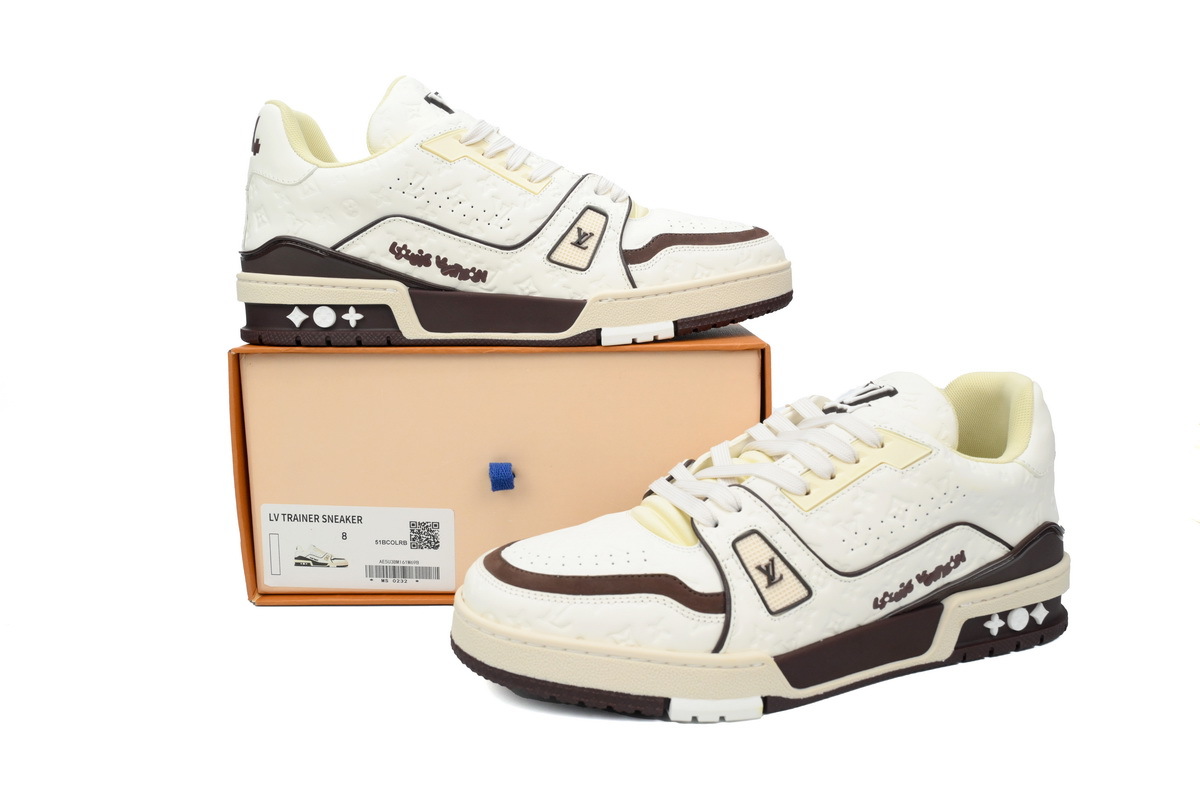 Tyler x Louis Vuitton Trainer White Coffee