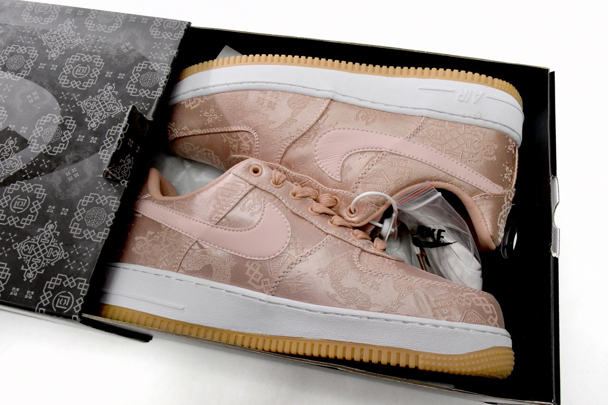 CLOT x Nike Air Force 1 Low Premium Rose Gold Silk CJ5290-600
