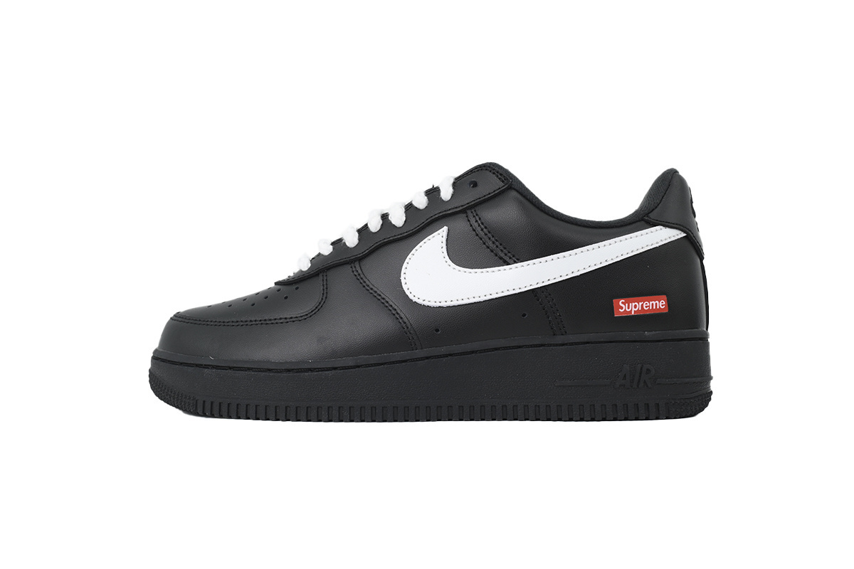 Nike Supreme x Air Force 1 Low Black Warrior Black And White CU9225-001