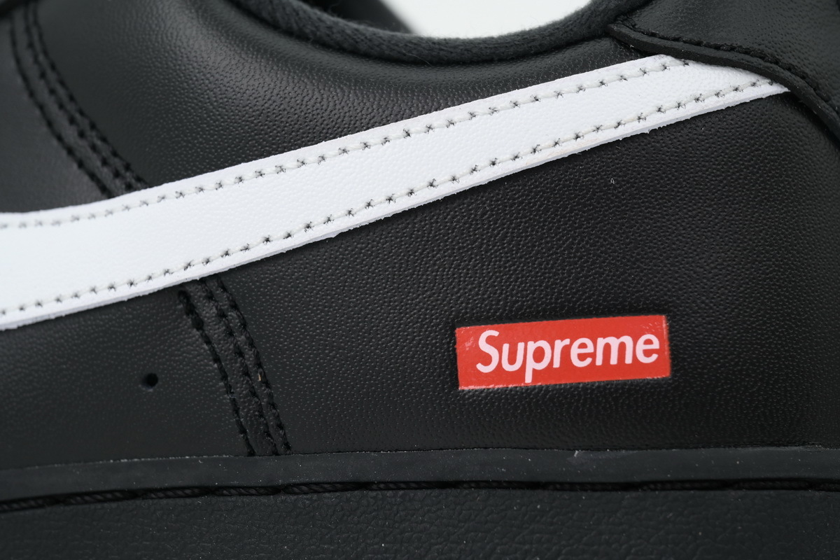 Nike Supreme x Air Force 1 Low Black Warrior Black And White CU9225-001