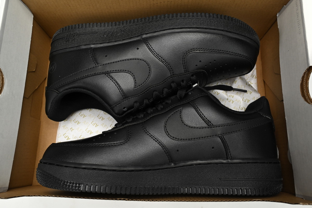 Pre-owned Nike Air Force 1 07 Triple Black CW2288-001