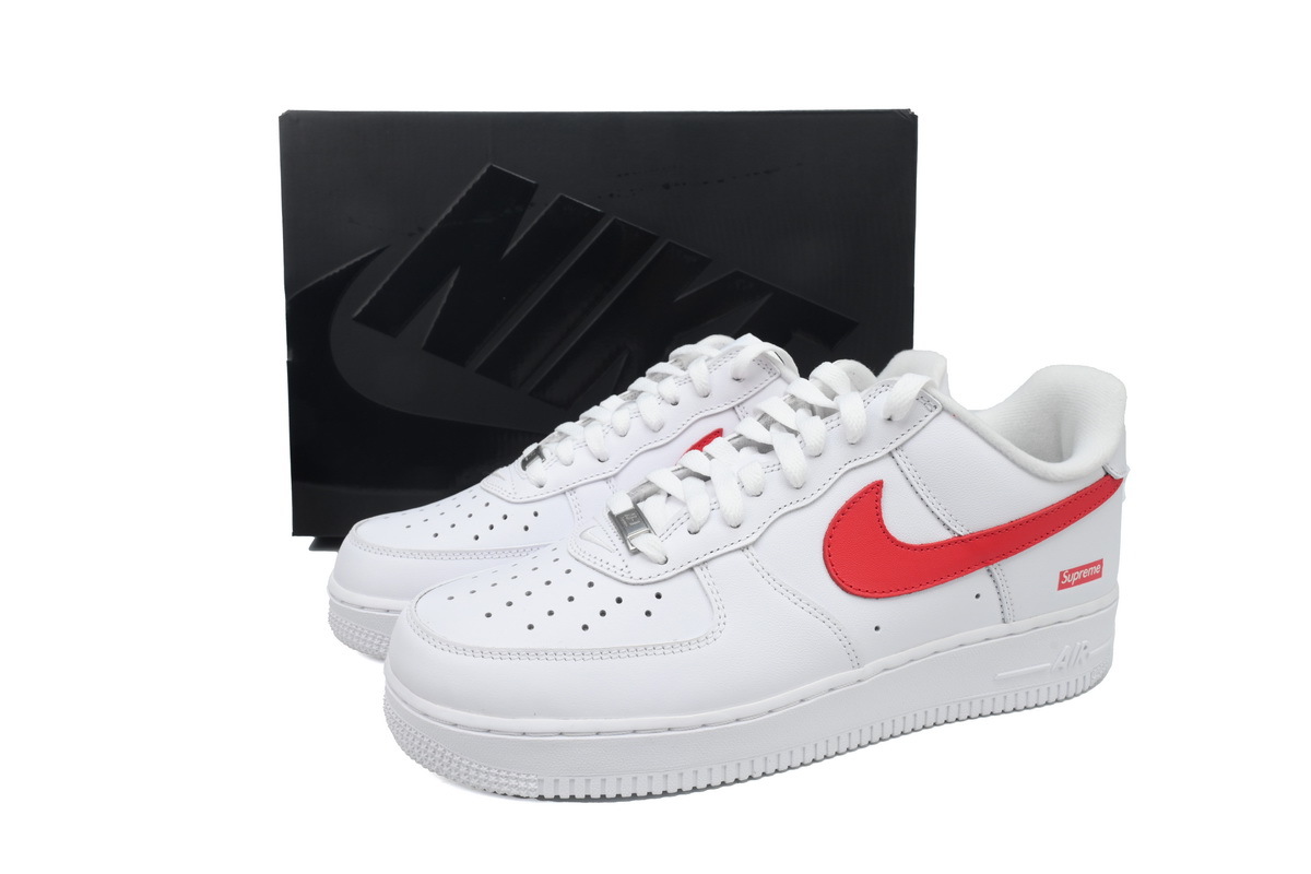 Supreme x AF1 LowBox Logo-Speed RedShanghai Exclusive CU9225-101