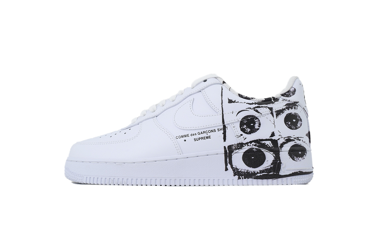 Supreme x Comme des Garçons SHIRT x Nike Air Force 1 Low Eyes 923044-100