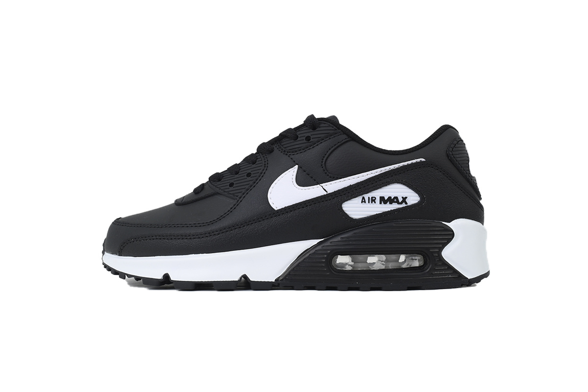 Air Max 90 Leather GS 'Black White' CD6864-029
