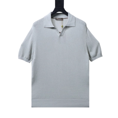  Loro Piana LP 25SS Bamboo Texture Polo  T-Shirt  01