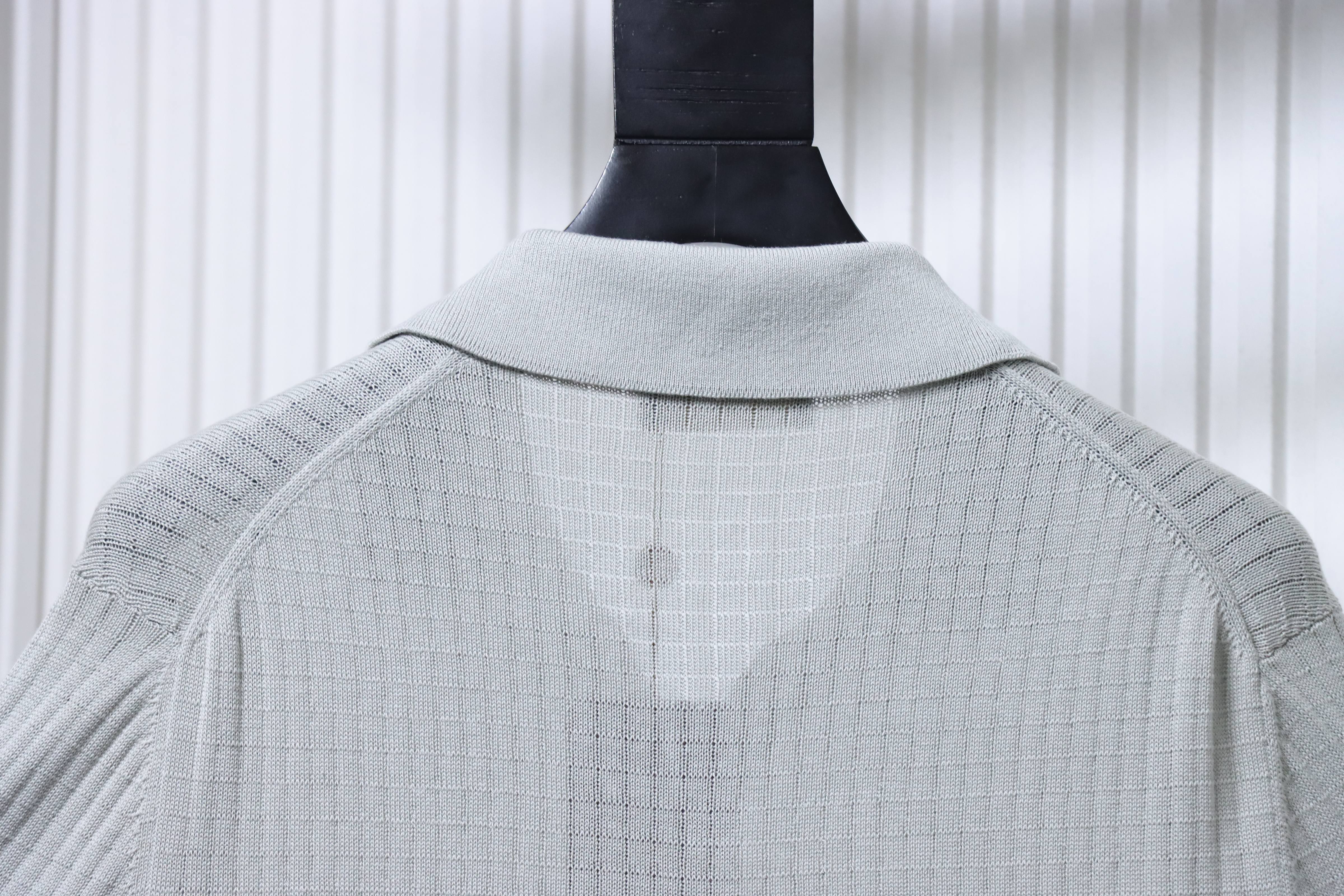  Loro Piana LP 25SS Bamboo Texture Polo  T-Shirt 
