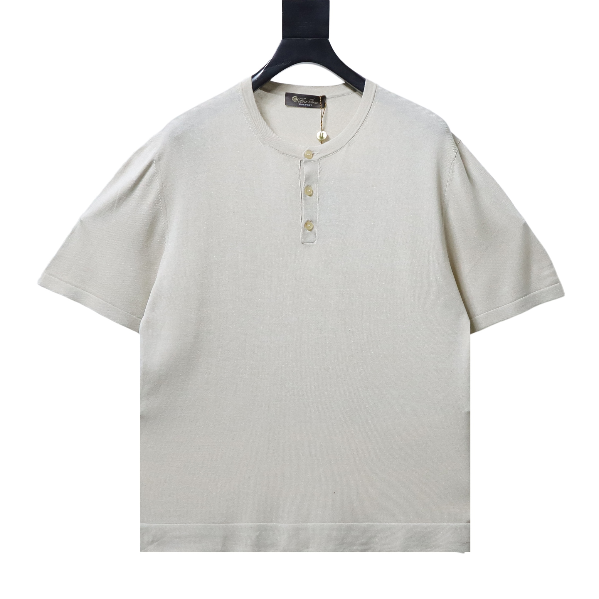 Loro Piana LP 25SS Henley Short Sleeve T-Shirt 