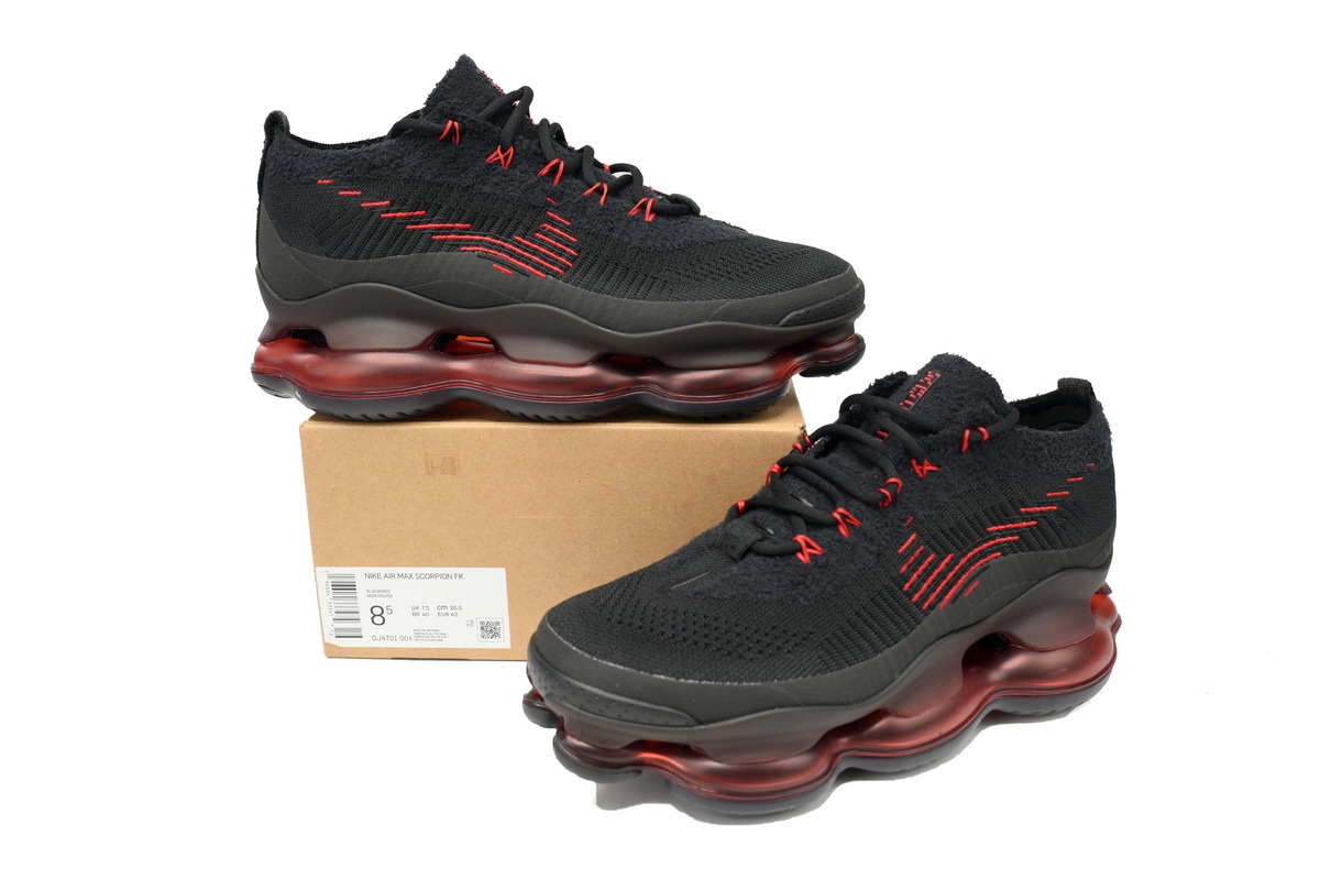 Nike Air Max Scorpion FK Black and Black Red DJ4701-004