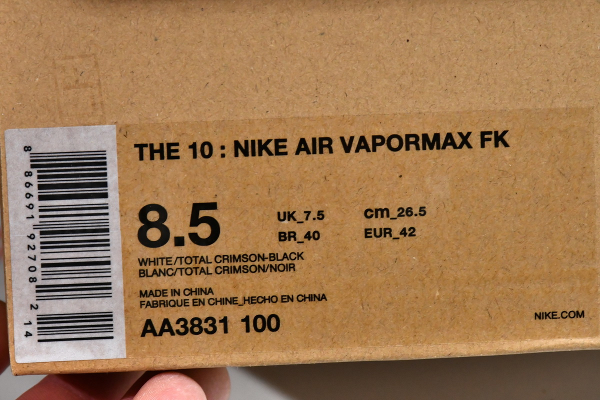 OFF White x Nike Air VaporMax White AA3831-100