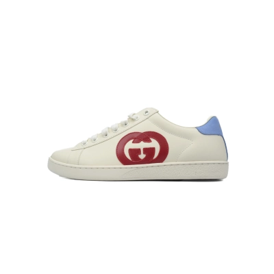 Gucci Ace GG 'White Blue Logo' 01