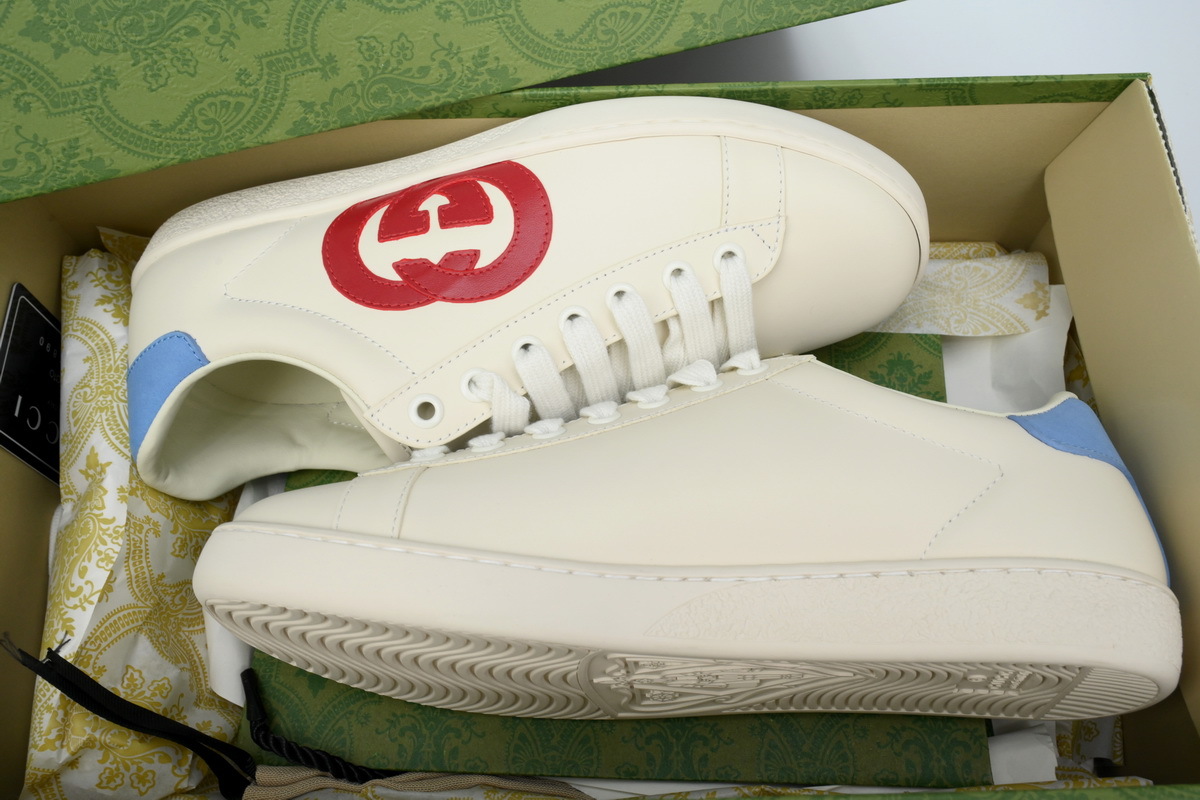 Gucci Ace GG 'White Blue Logo'