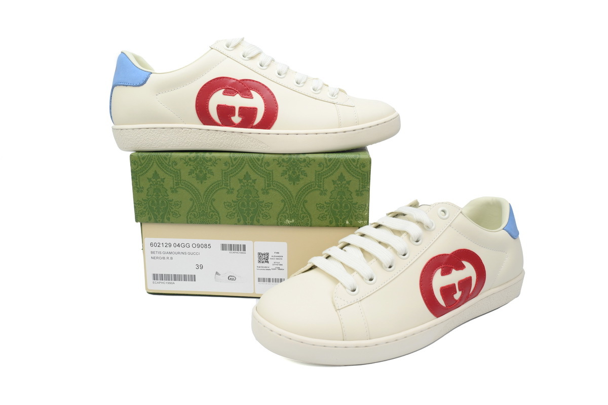 Gucci Ace GG 'White Blue Logo'