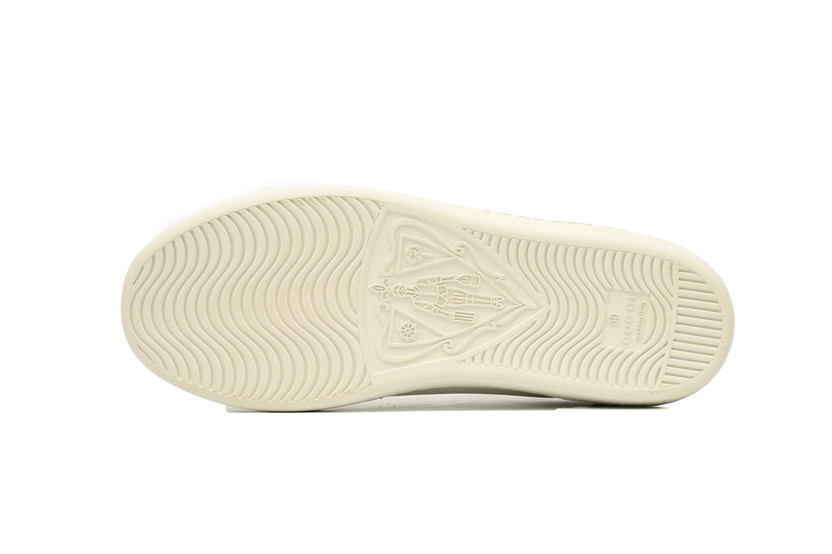 Gucci Ace GG Leather Sneakers 'White Grey Perforated'