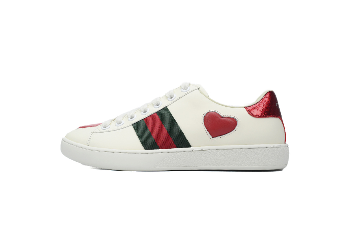 Gucci Ace Leather Sneakers 'Heart Print'