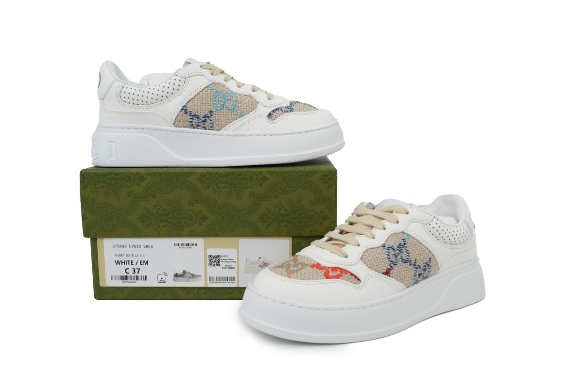Gucci Chunky B GG 'White Embroidered'