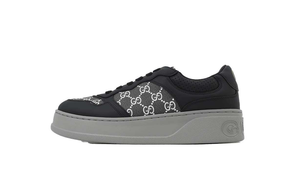 Gucci Chunky B GG Leather 'Black Grey'