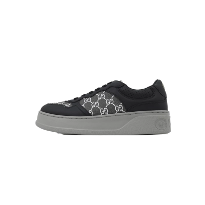 Gucci Chunky B GG Leather 'Black Grey' 01