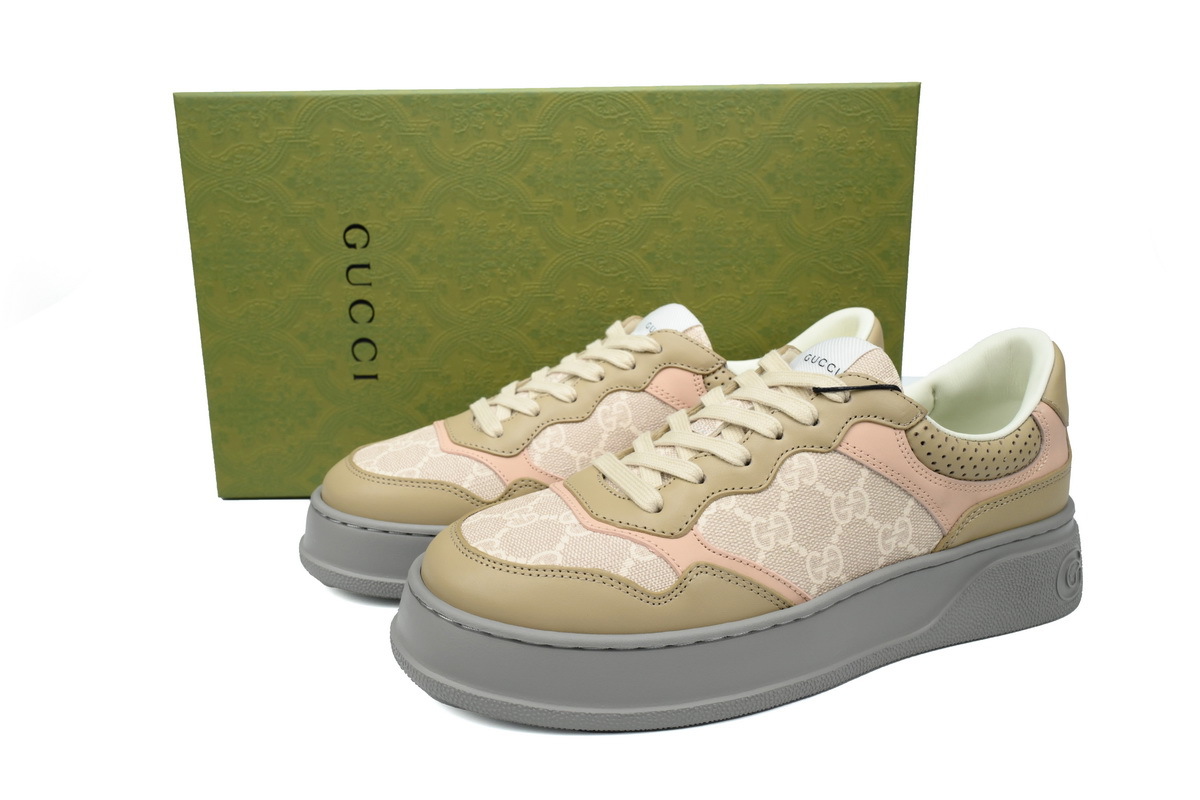 Gucci Chunky B GG Supreme 'Grey Pink'