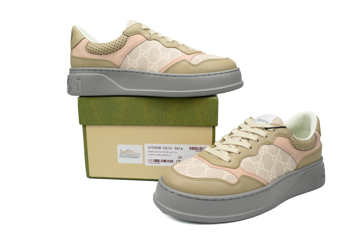 Gucci Chunky B GG Supreme 'Grey Pink'