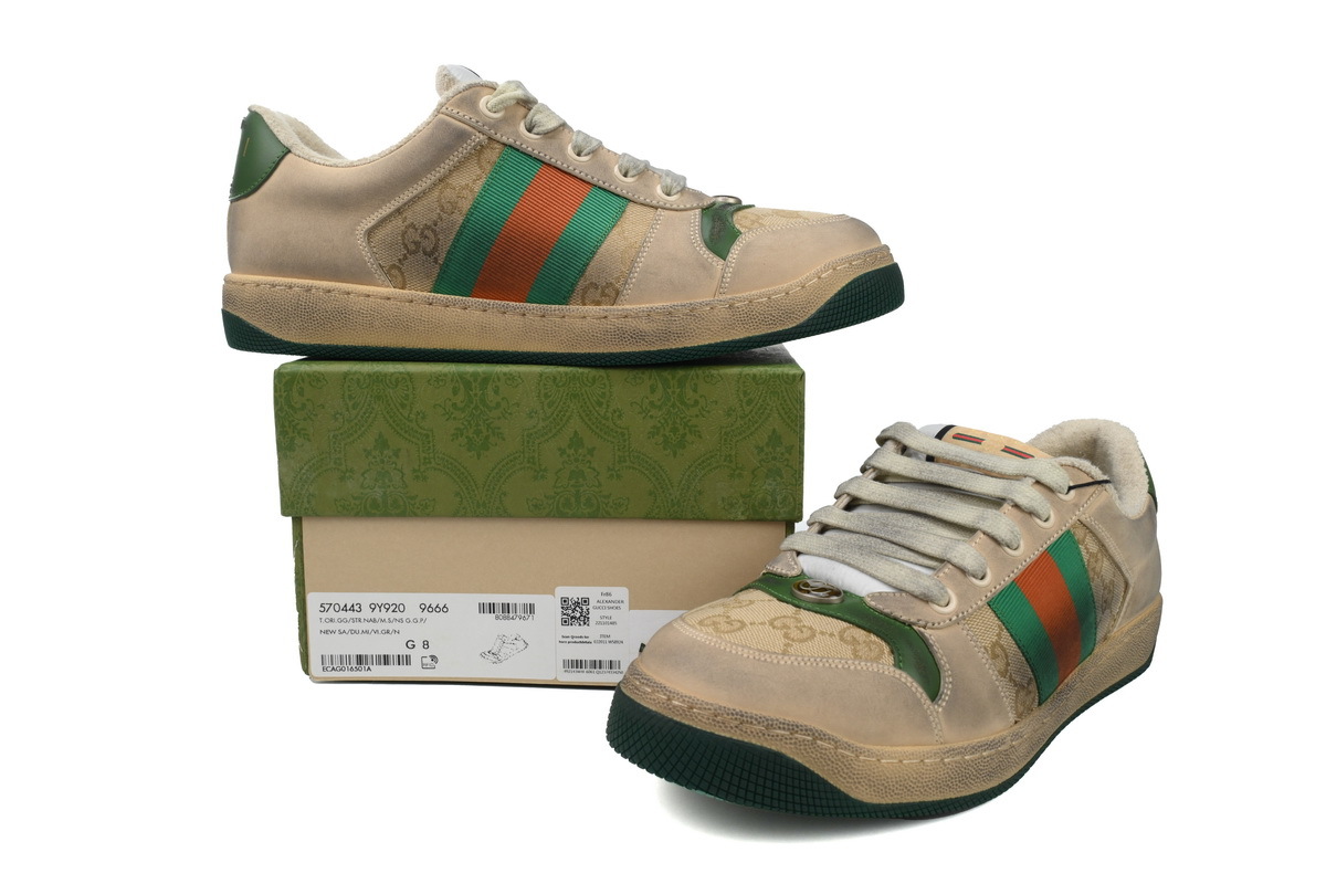 Gucci Distressed Sneakers 'Apricot Green'