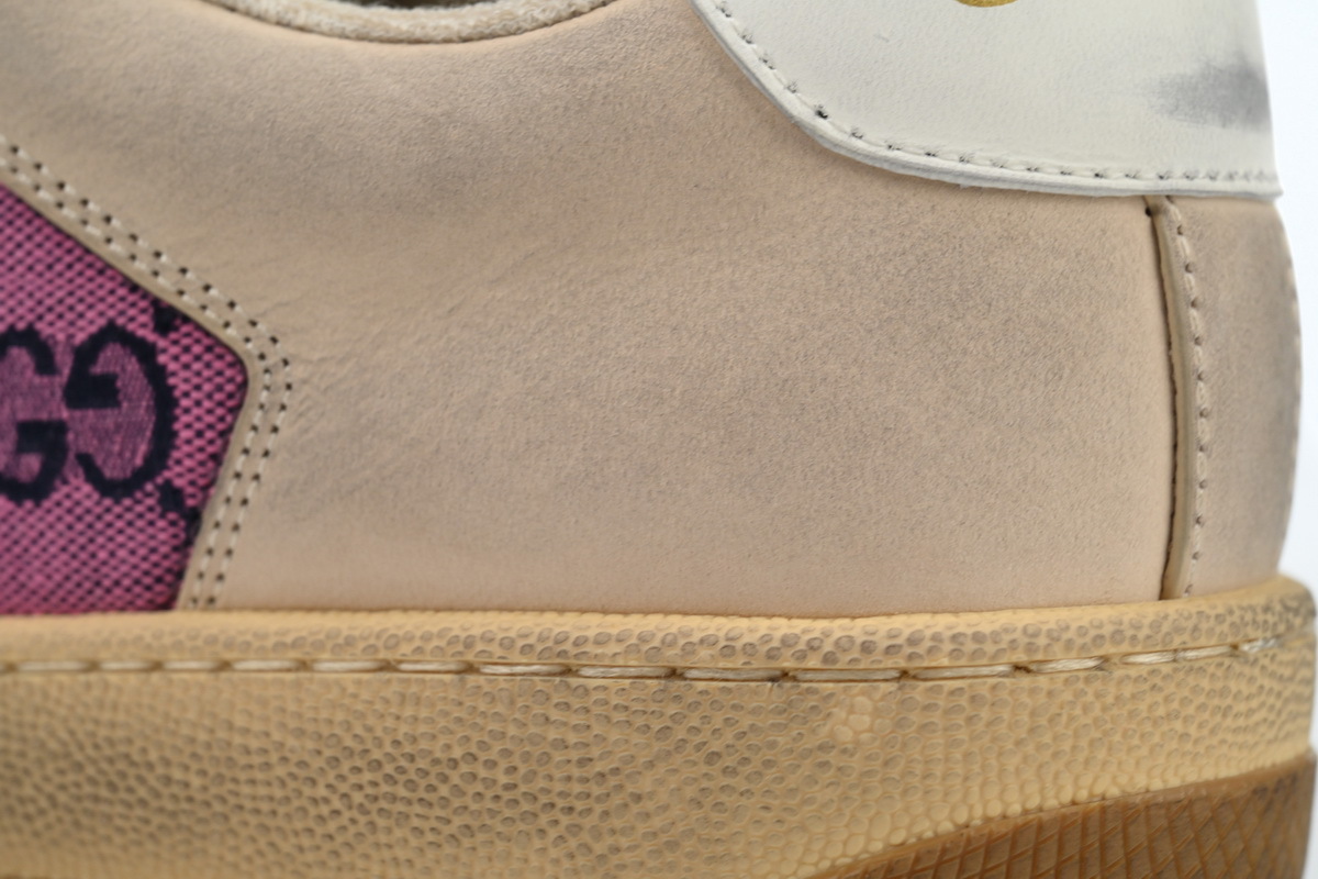 Gucci Distressed Sneakers 'White Beige Pink'