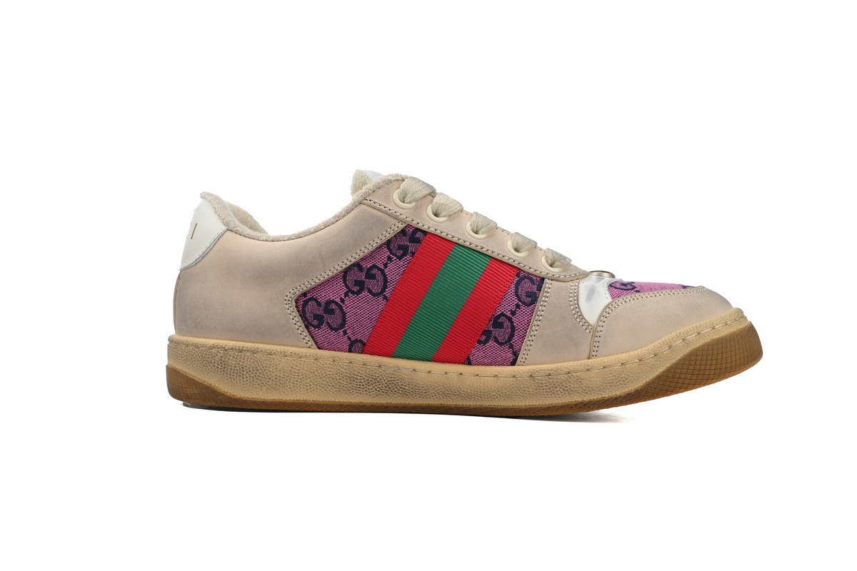 Gucci Distressed Sneakers 'White Beige Pink'