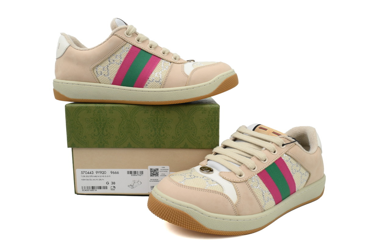 Gucci Distressed Sneakers 'White Crystal'