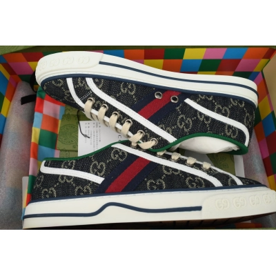 Gucci Tennis 1977 Sneaker 'Navy Black Stripe' 02