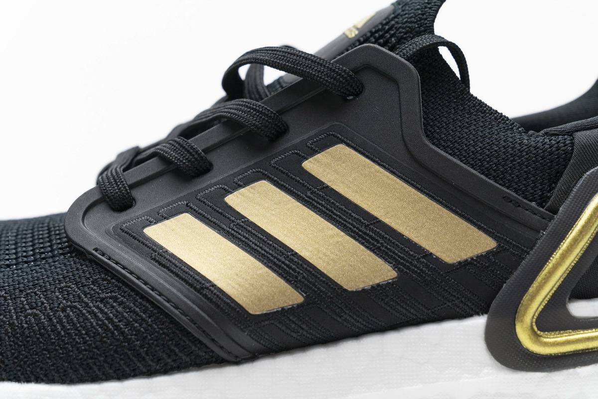 Adidas Ultra Boost 20 CONSORTIUM Black Gold Metallic Real Boost EE4393