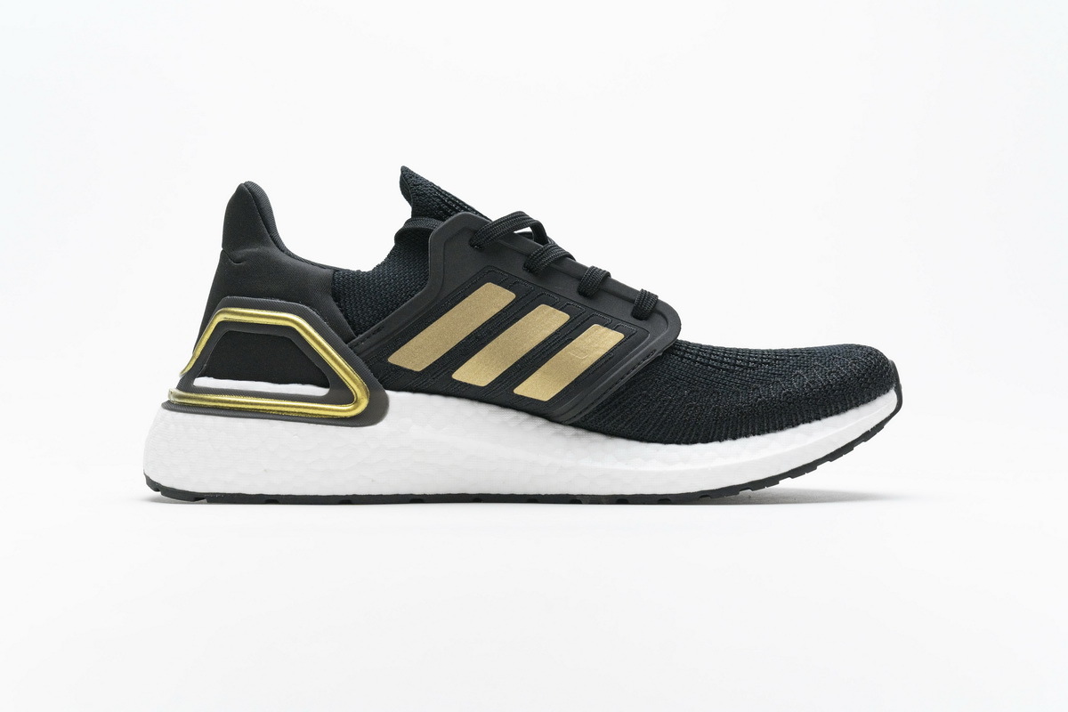 Adidas Ultra Boost 20 CONSORTIUM Black Gold Metallic Real Boost EE4393