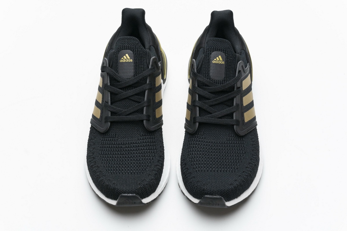 Adidas Ultra Boost 20 CONSORTIUM Black Gold Metallic Real Boost EE4393